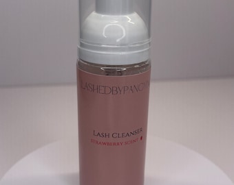 Erdbeerduft, Wimpernverlängerung Nachsorge Kit, Wimpernverlängerung Shampoo, Wimpernreiniger, Wimpern, Wimpernbad, Schäumende Pumpflasche