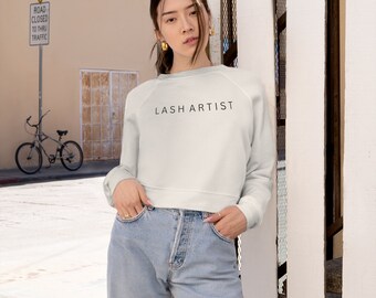 Lash Artist Sweatshirt Cropped Fleece Pullover Gift for lash artist,Lash tech,Lash Hoodie,Lash Artist Crewneck