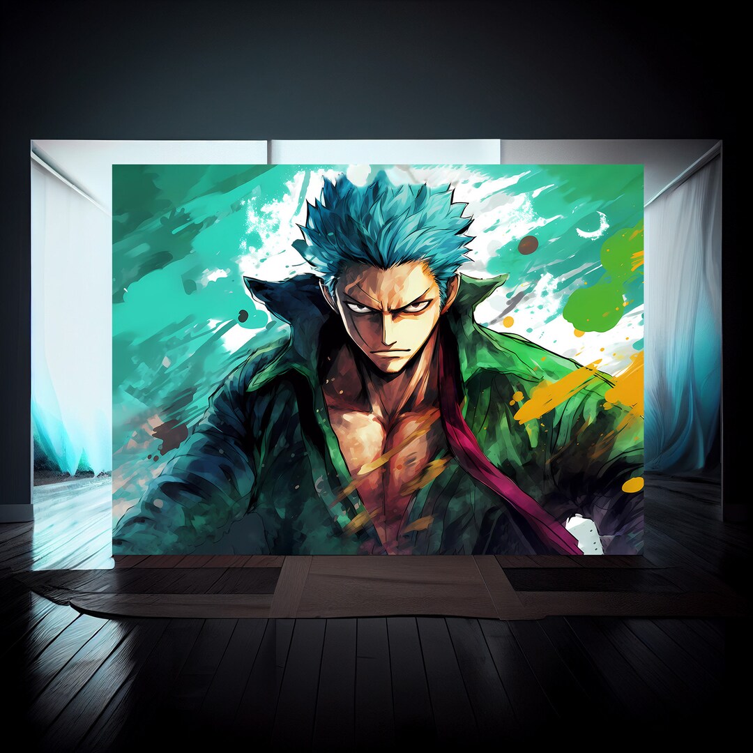 Canvas Art One Piece Wall Art Zorro Wall Print Gift for Anime Etsy