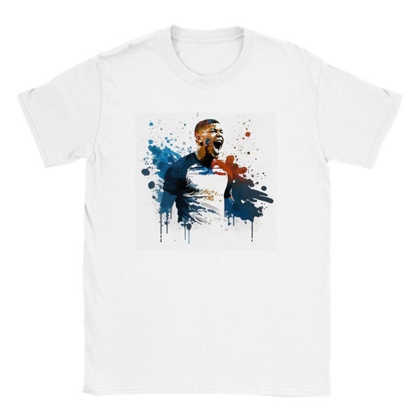 T-Shirt für Kinder-Fußballfans mit Fußball-WM-Star Kiki, Kylian Mbappé, aus Paris St Germain