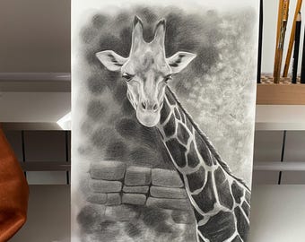 Retrato personalizado de mascota o animal: boceto a lápiz dibujado a mano a partir de una foto