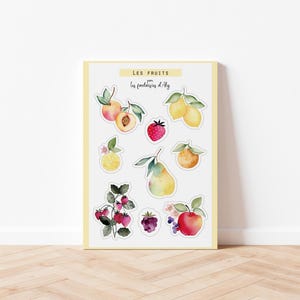Planche de stickers Fruits