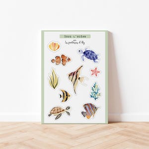 Planche de stickers Sous l'océan