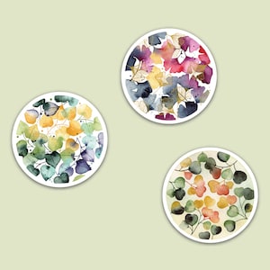 Lot de 3 stickers - Farandole de feuillages