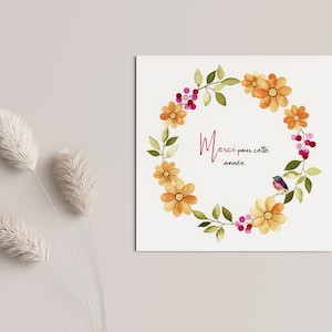 Carte de remerciement maitresse nounou