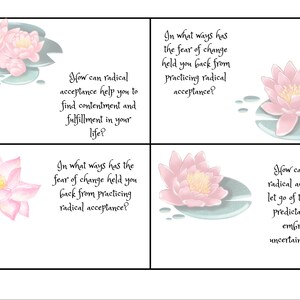 Flashcard di accettazione radicale per il journaling