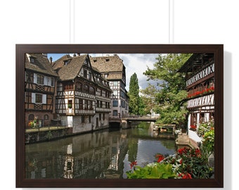 Póster Horizontal enmarcado Escénico Estrasburgo Francia