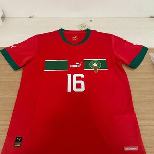 Morocco Football Shirt Jersey Top Kit 2022 World Cup AFCON Hakimi