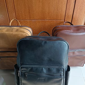 Leather backpack, Men&#39;s leather backpack, Leather bag, Tan leather backpack, Leather backpack, Handmade backpack