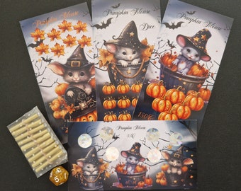 Pumpkin Mouse Challenge Set / Umschlagmethode / A 6 / Sparchallenge / Rubbelchallenge