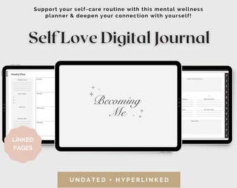 Self Care Digital Planner, Digital Journal iPad, Goodnotes Planner, iPad Planner, Mental Health Journal, Healing Anxiety Mindfulness Journal