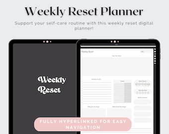 Self Care Digital Planner, Wochenplaner für Goodnotes, Minimaler Wochenplaner für Goodnotes, Minimal Wochenübersicht Digital iPad Planner für iPad
