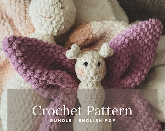 Crochet Butterfly Snuggler Pattern | Amigurumi Plushie Bundle (PDF)
