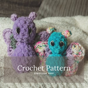 Schema all&#39;uncinetto per Josephina la farfalla tascabile / Peluche amigurumi / portachiavi all&#39;uncinetto / schema farfalla / amica tascabile