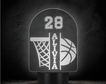 Personalized Basketball LED, Custom night light, Gifts for him, Gifts for her, Basketball lover gifts, Custom Christmas Gift, Coaching gifts