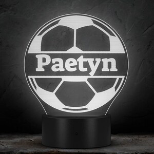 Personalized LED Soccer ball nightlight, Football is life, Gift for her, Gifts for him, Custom birthday gift, Soccer Lovers lamp, Coach gift