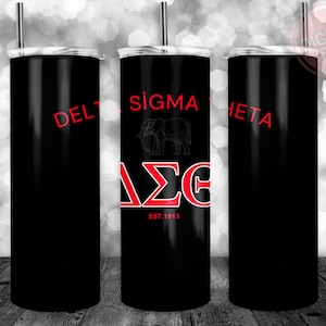 Emballage pour gobelet Delta Sigma Theta, valeur nutritive, 20 oz 30 oz d'emballage pour verres droits et coniques, modèle PNG