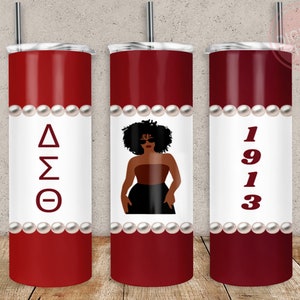 Emballage pour gobelet Delta Sigma Theta, valeur nutritive, 20 oz 30 oz d'emballage pour verres droits et coniques, modèle PNG