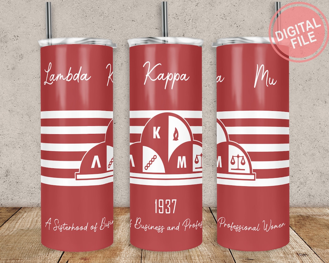 Lambda Kappa Mu Sorority Tumbler Wrap, 20oz 30oz Skinny Tumbler Wrap
