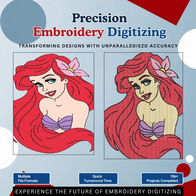 Custom Embroidery Digitizing Service: Logo & Image - Etsy