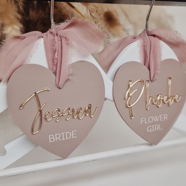 Luxury Laser Cut Wedding Hanger Tags | Bridal Party Tags | Personalised Wedding Reserved Tags