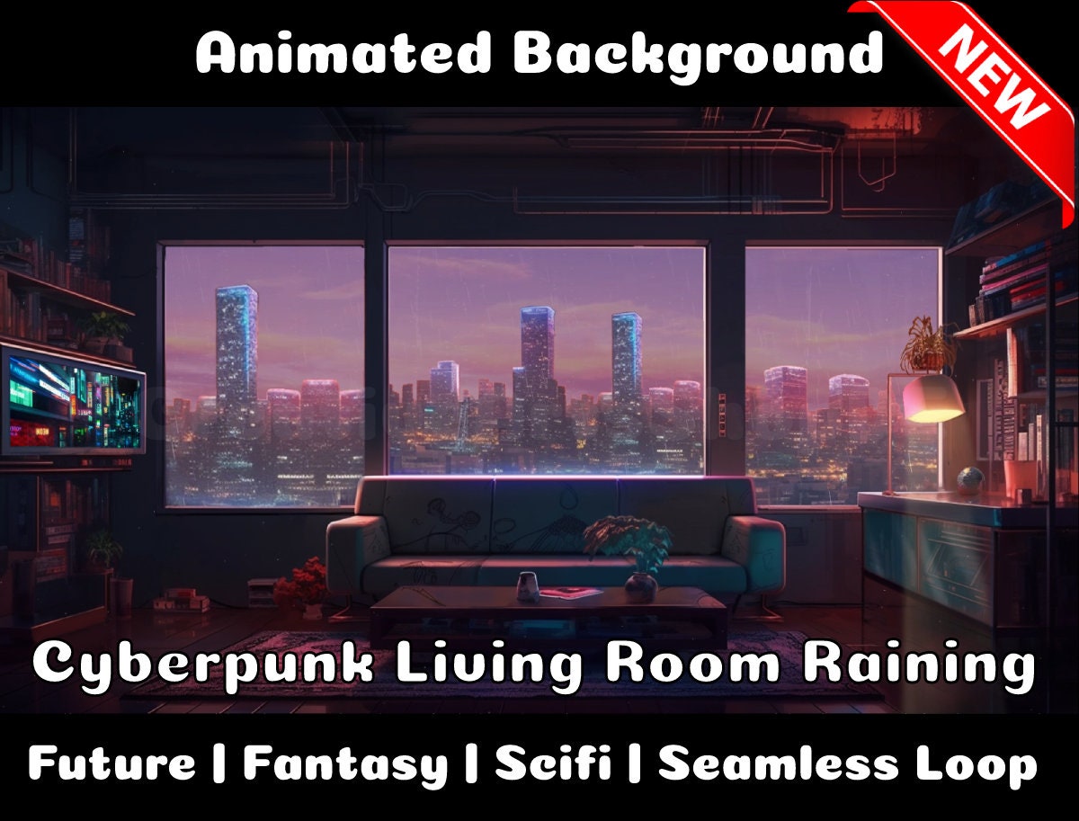 Cyberpunk Animated Vtuber Background for Stream Room, Futuristic Alley  Vtubers Background, Lofi Overlay, Twitch, Moving Wallpaper