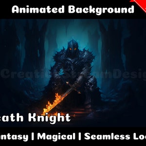 ANIMIERTER HINTERGRUND | Todesritter | Fantasie Magisch Fiktion Looped Vtuber Twitch Stream Overlay Background