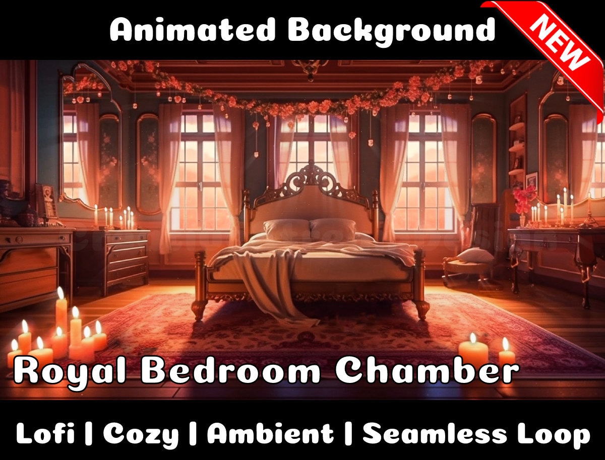 ANIMATED BACKGROUND Royal Bedroom Chamber Lofi Cozy Etsy