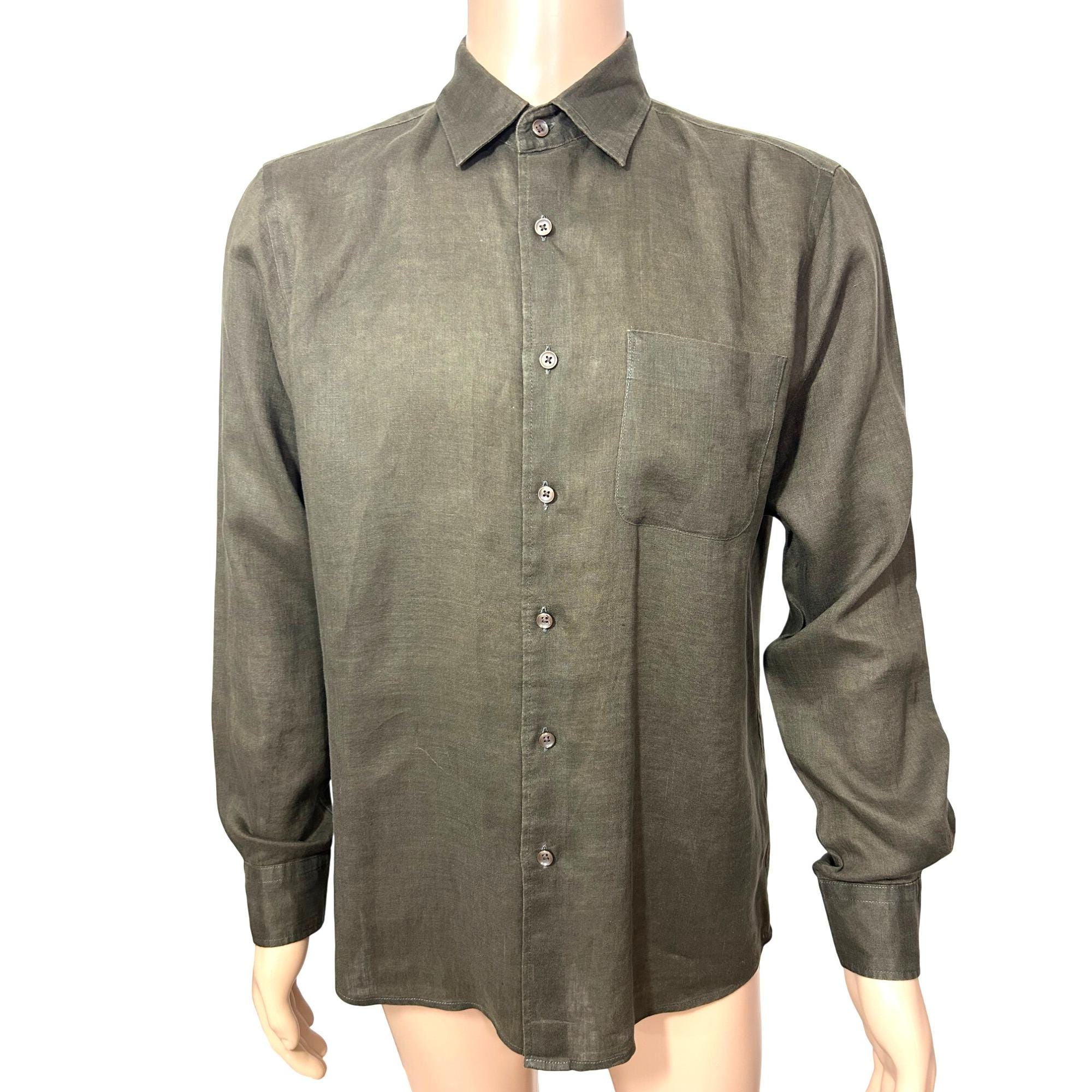 digne / sheer shirt - moss green トップス digne / sheer shirt