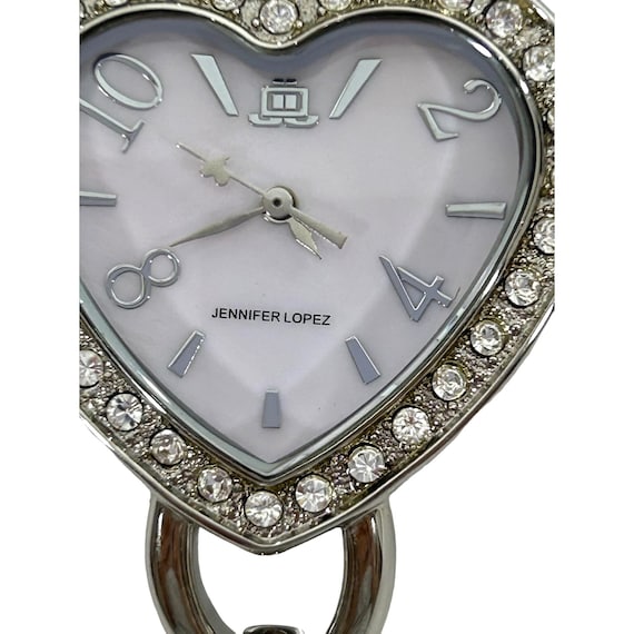 Jennifer Lopez Heart Wristwatch Vtg Lock Key Charms White Mother