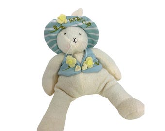 Hallmark Bunnies By the Bay Buttercup Peluche vintage 2002 con forma de conejito y relleno de bolitas