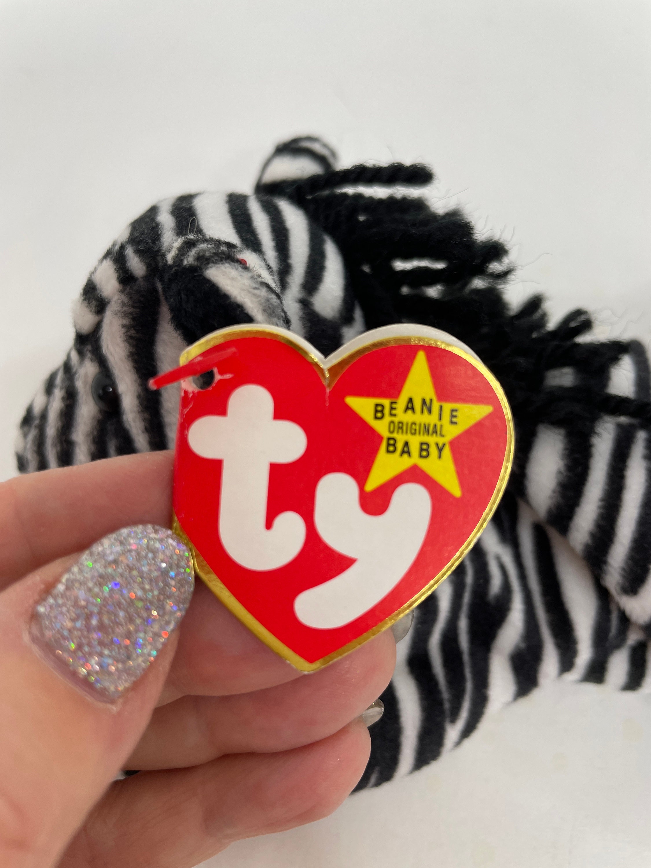 Ty Beanie Original Baby Ziggy the Zebra 1995 Beanie Babies Collection