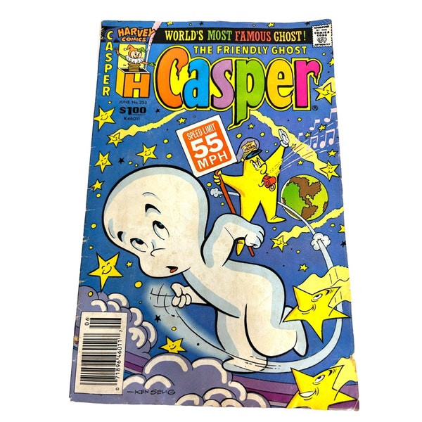 Casper The Friendly Ghost Vintage 1990 Comic Book Harvey Comics June No. 253
