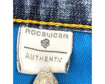 Short Jean Homme Rocawear Bleu Taille 34 Entrejambe 13" Coupe Régulière - Occasion Très Bon état