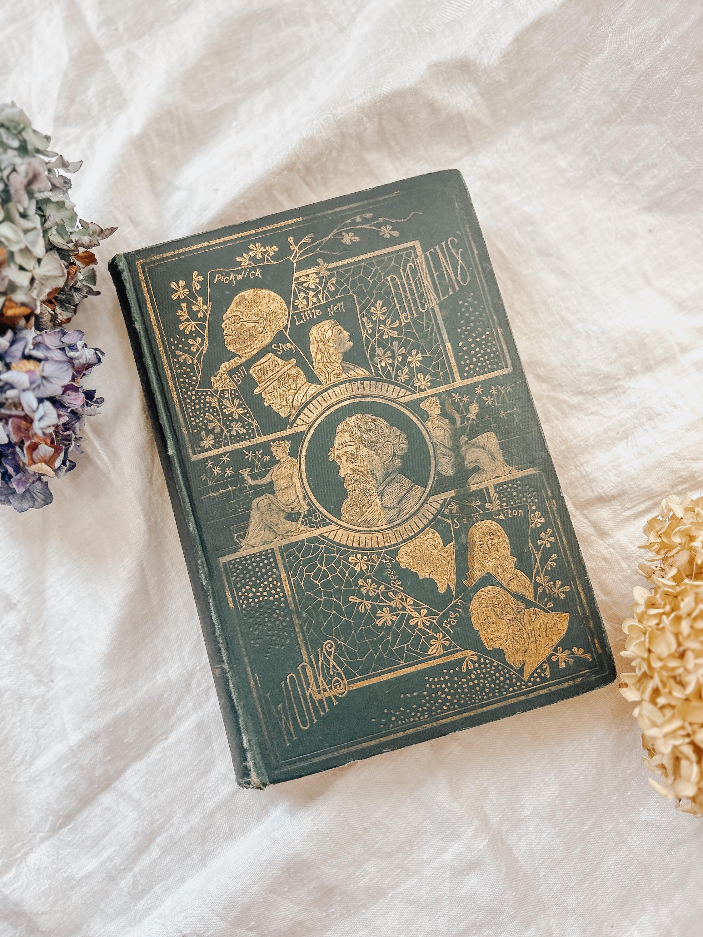 Antique Charles Dickens Book Collier's Unabridged Edition, Illustrated