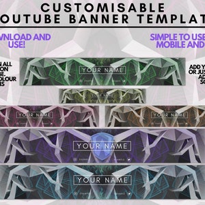YouTube Banner Template - Fully Customisable Text - Add Your Own Logo & Socials - Orange