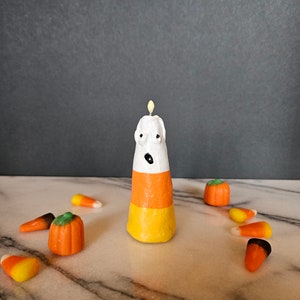Clay Candy Corn Candle Sculpture- Kandle Corn