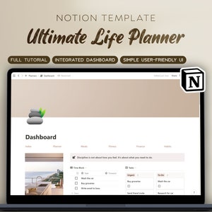 2024 Notion Template Ultimate Life Planner, All In One Aesthetic Digital Life Planner, Second Brain, Notion Dashboard, Editable Template