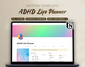 2024 Ultimate ADHD Planner Notion Template, Colorful Notion Template, All In One Notion Ultimate Life Planner, Digital Adult ADHD Planner
