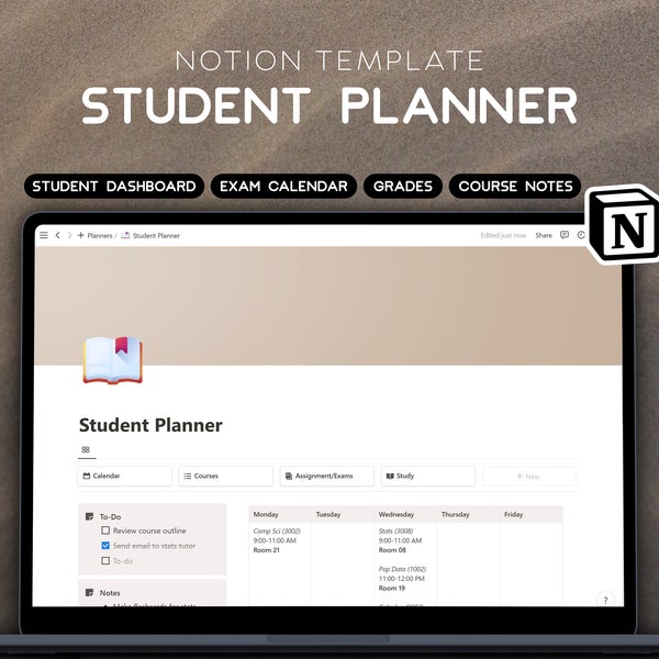 Notion Exam Template Etsy Notion Exam Template Etsy