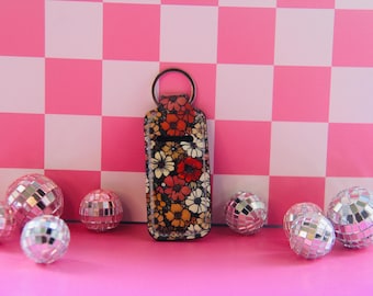 Floral Chapstick Schlüsselanhänger Halter: Trendy Lippenbalsam Accessoire