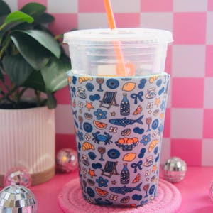 Funda reutilizable para café helado de verano italiano: accesorio para bebidas frías