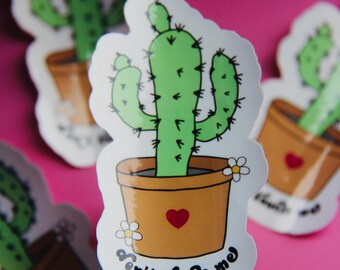 Don’t Touch Me Sticker-Cute Cactus Sticker-Positive Vibes-Cute Vinyl Stickers-Waterproof Stickers-Trendy-Cute Stickers-Funny Sticker