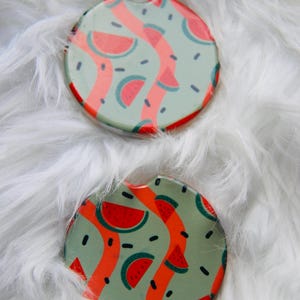 Sottobicchieri per auto a forma di anguria: sottobicchieri assorbenti in ceramica