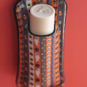 ハロウィン柄リップスティックホルダー - ハロウィンリップスティックホルダー - 秋のギフト - かわいいリップスティックホルダーキーチェーン - キーチェーンアクセサリー - リップバームホルダー