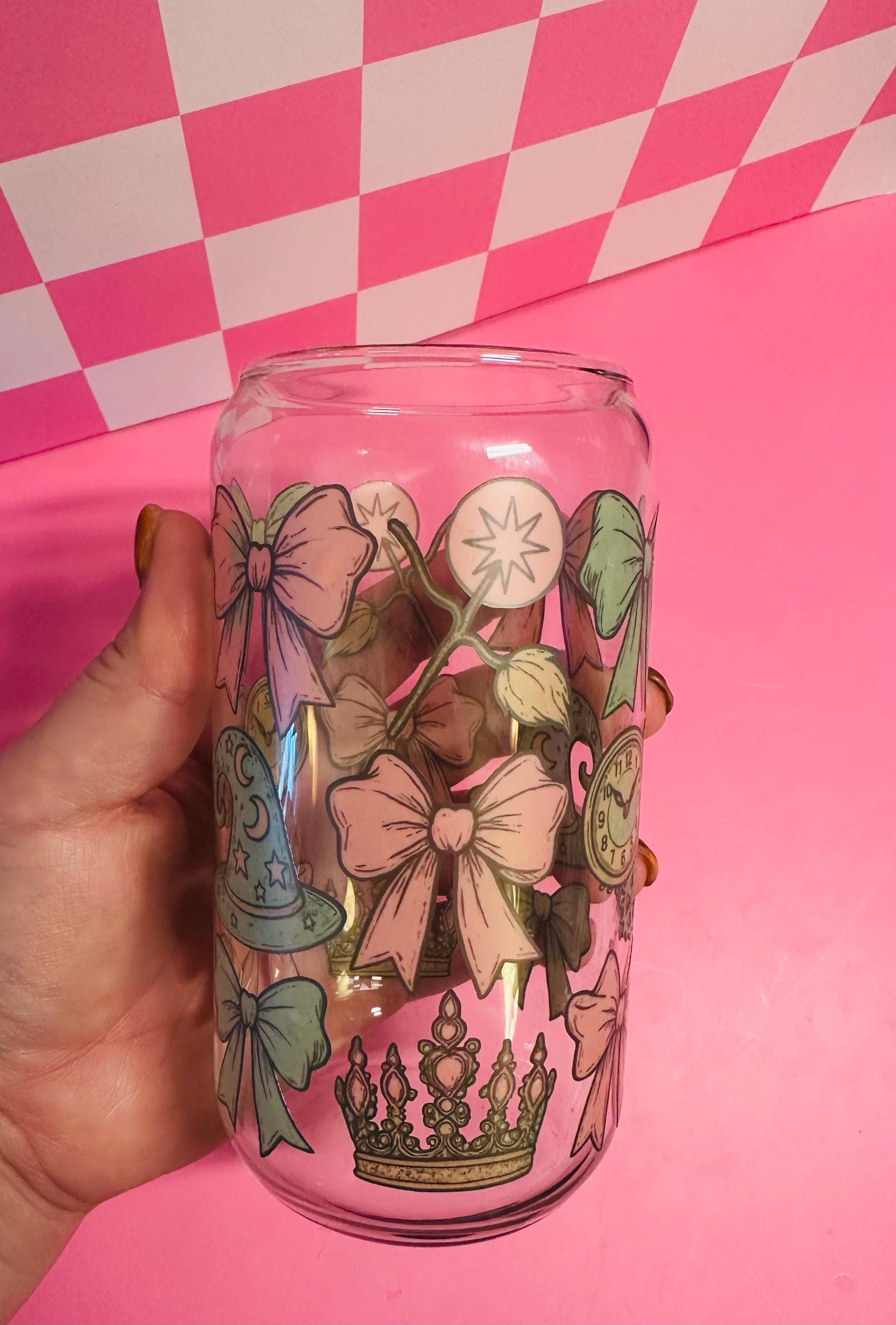 Wicked Inspired Glass Iced Coffee Cup With Bamboo Lid & Straw - Etsy