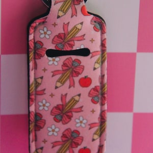Back to School Chapstick Holder-Teacher Chapstick Holder-Teacher Gift-Cute Chapstick Holder Keychain-Keychain Accessories-Lip Balm Holder