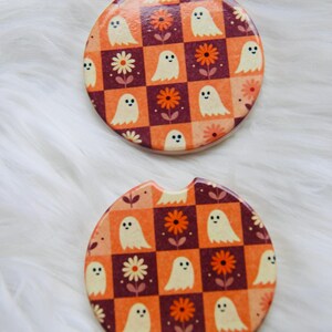 Sottobicchieri Ghost Checkered Car - Sottobicchieri in ceramica assorbente