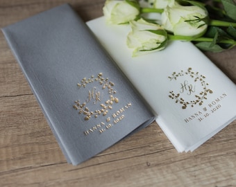 Personalisierte Servietten, weiches Leinen wie Einwegservietten, personalisierte Servietten, ABENDESSEN, Servietten, Hochzeitsservietten, Decorpress