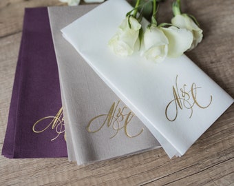 Personalized napkins, Soft linen like napkins disposable, Personalized napkins, DINNER,napkins, Wedding napkins, Decorpress